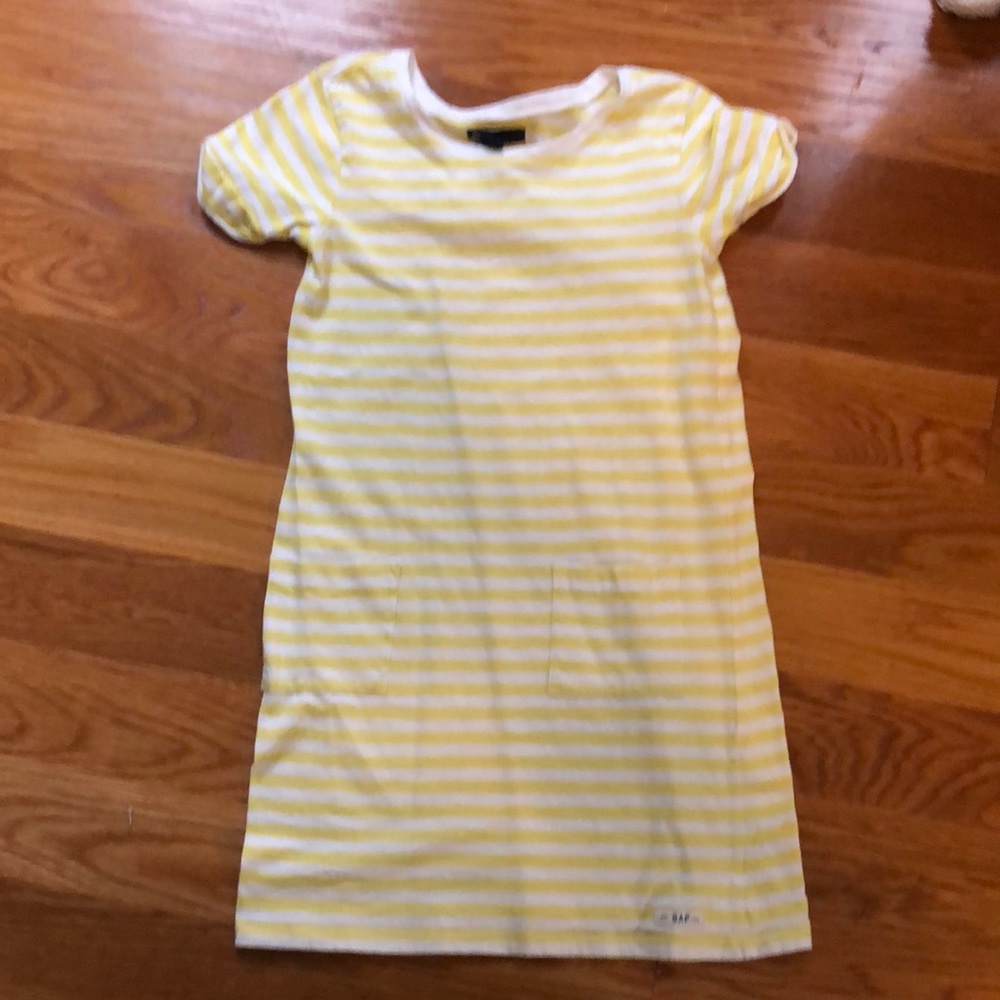 Gap kids yellow striped dress